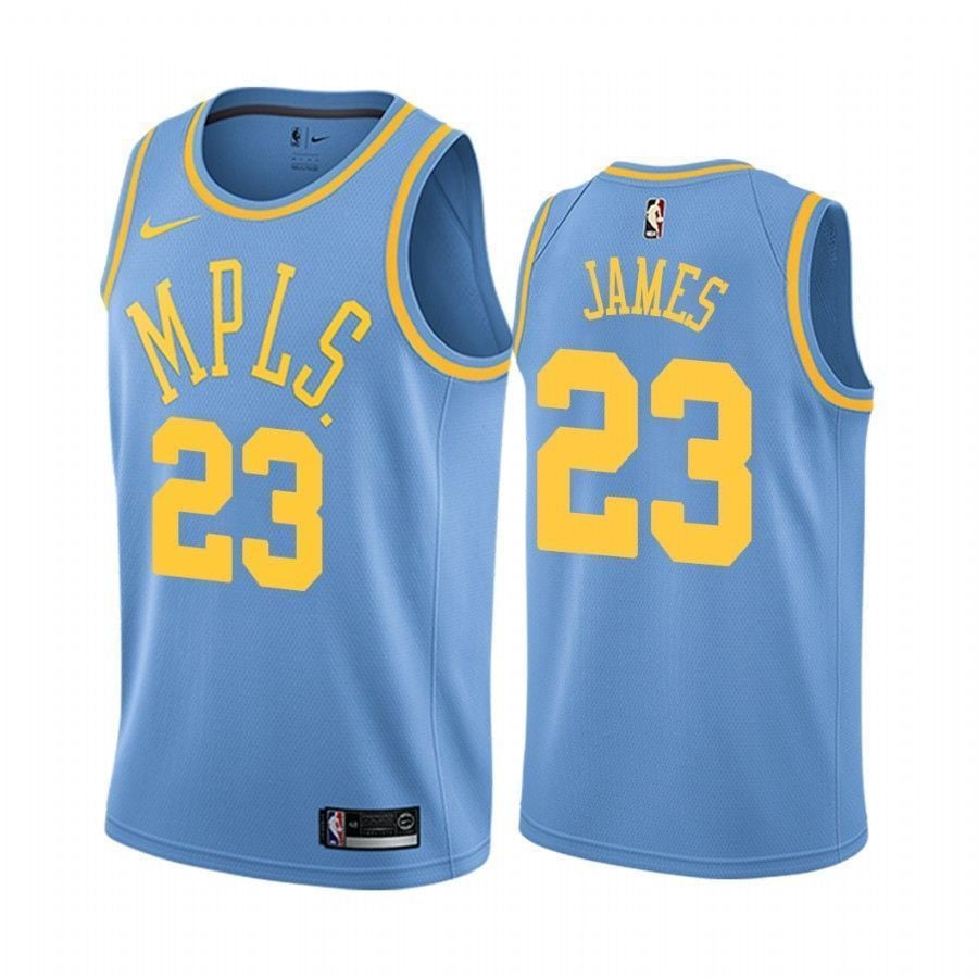Men's Los Angeles Lakers Lebron James 23 Blue Classic Jersey - JS345 