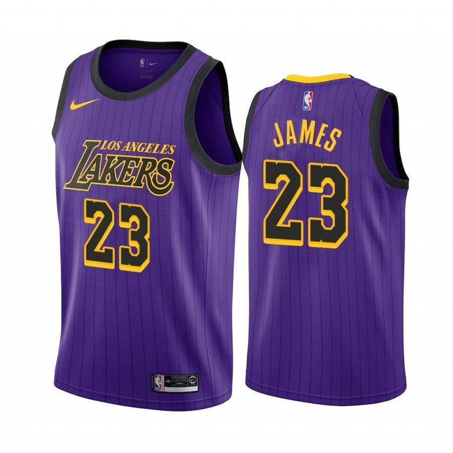 Men's Los Angeles Lakers Lebron James 23 City Men's Jersey - JS303 