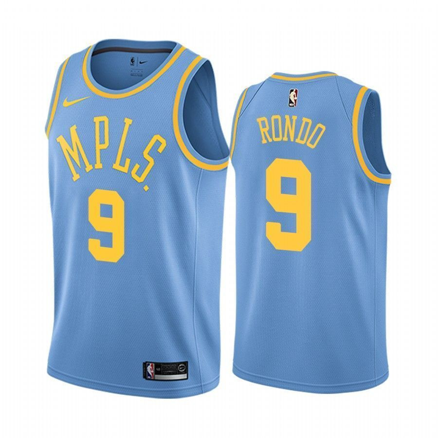 Men's Los Angeles Lakers Rajon Rondo 9 Blue Classic Jersey - JS938 