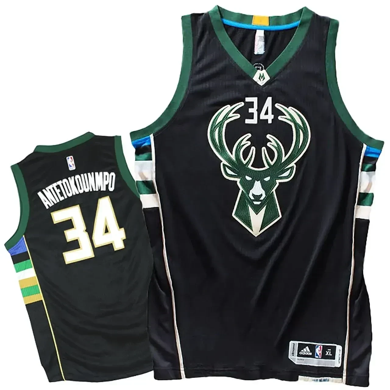 Men's Male 2015-16 Season Milwaukee Bucks 34 Giannis Antetokounmpo New Jersey-black Jersey - JS754 
