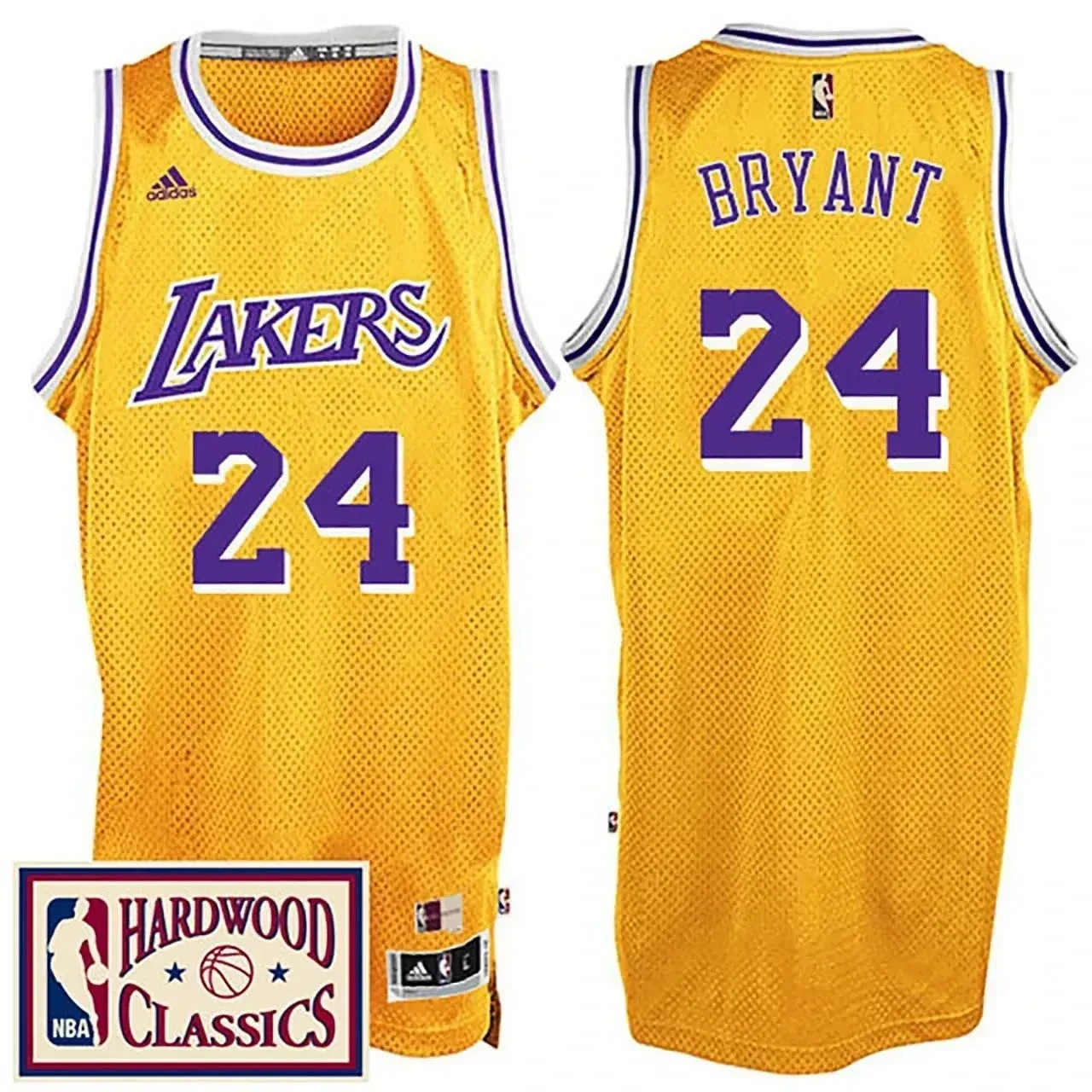 Men's Male 2016-17 Season Los Angeles Lakers 24 Hardwood Classics Throwback Gold Jersey Kobe Bryant Jersey - JS332 