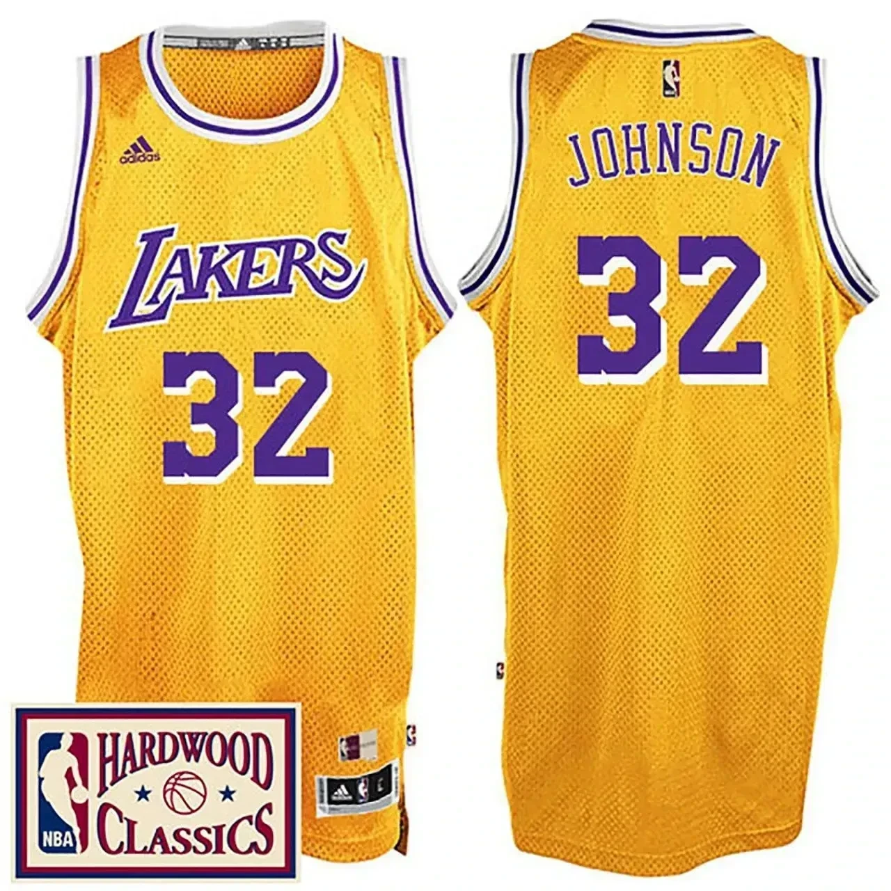 Men's Male 2016-17 Season Los Angeles Lakers 32 Hardwood Classics Throwback Gold Jersey Magic Johnson Jersey - JS348 