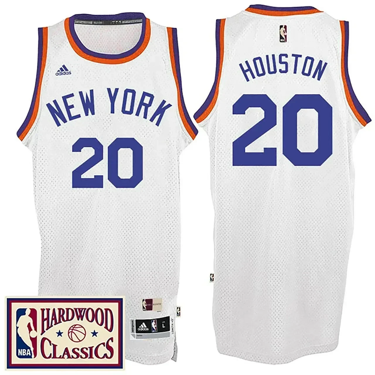 Men's Male 2016-17 Season New York Knicks 20 Hardwood Classics Throwback White Jersey Allan Houston Jersey - JS812 