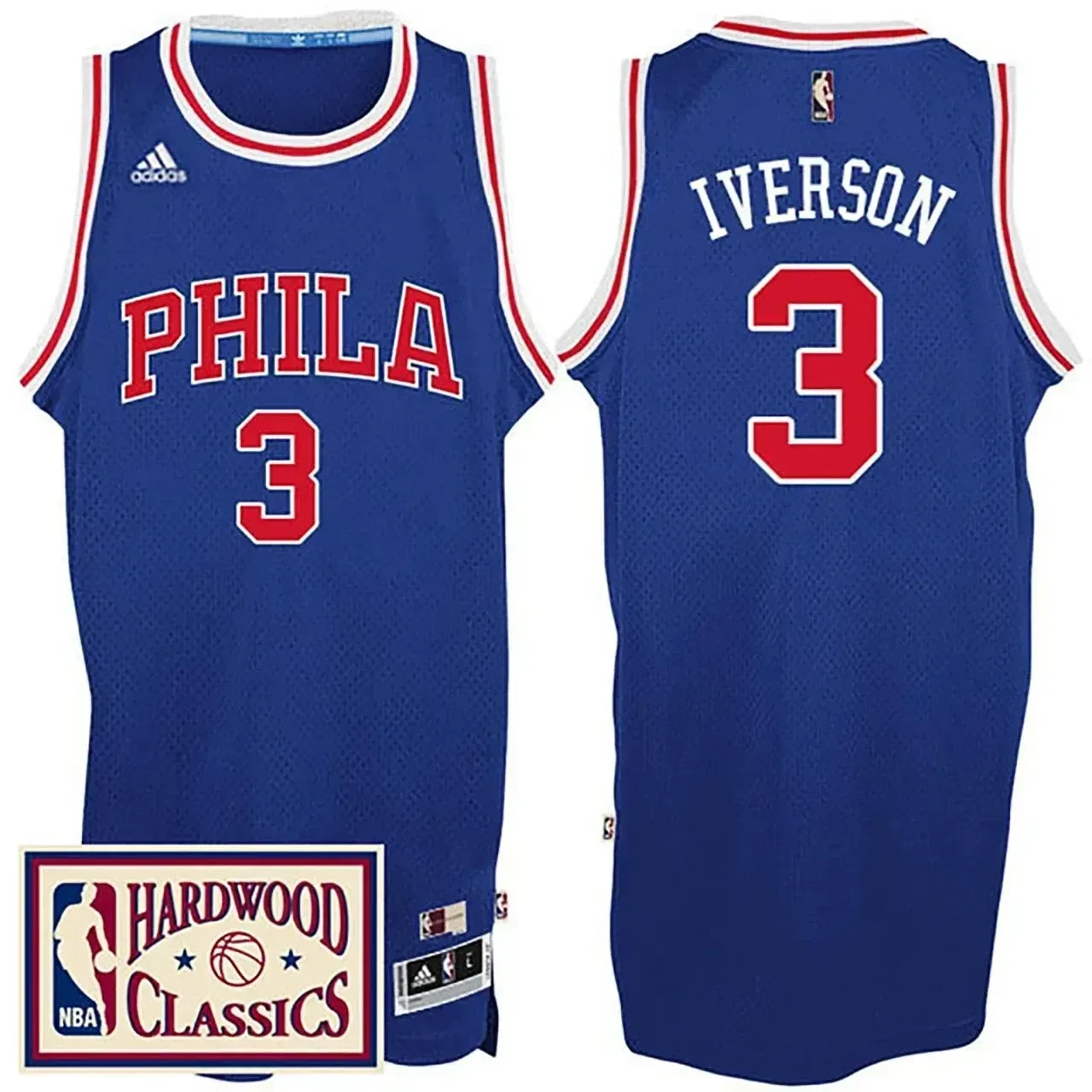 Men's Male 2016-17 Season Philadelphia 76ers 3 Hardwood Classics Throwback Royal Jersey Allen Iverson Jersey - JS817 