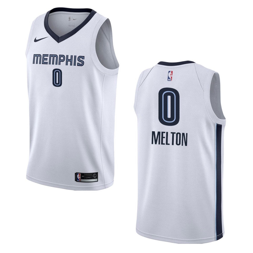 Men's Memphis Grizzlies #0 De'anthony Melton Association Swingman Jersey - White