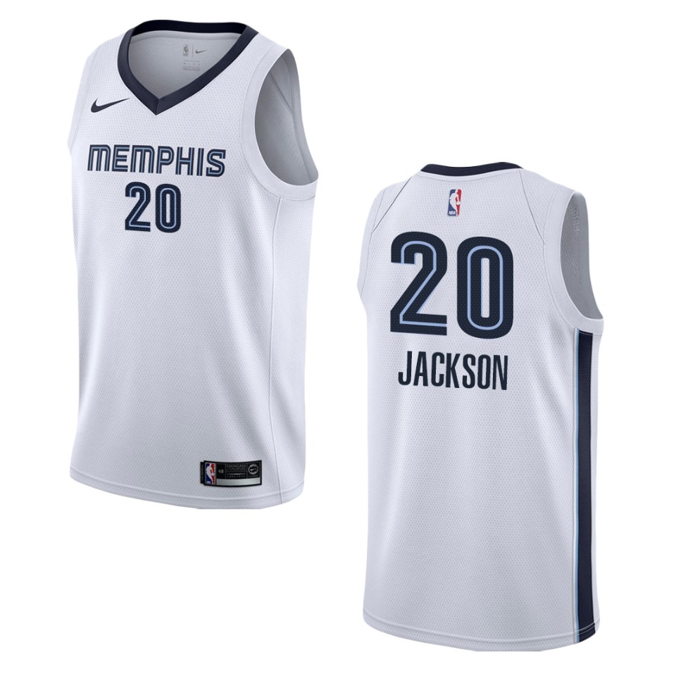 Men's Memphis Grizzlies #20 Josh Jackson Association Swingman Jersey - White