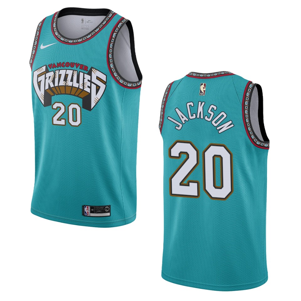 Men's Memphis Grizzlies #20 Josh Jackson Hardwood Classics Swingman Jersey - Teal