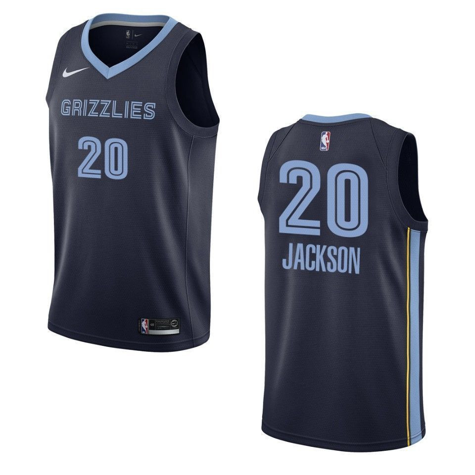 Men's Memphis Grizzlies 20 Josh Jackson Icon Swingman Jersey - Navy - JS571 