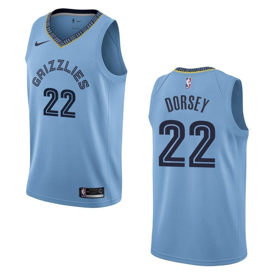 Men's Memphis Grizzlies 22 Tyler Dorsey Statement Swingman Jersey - Blue - JS410 