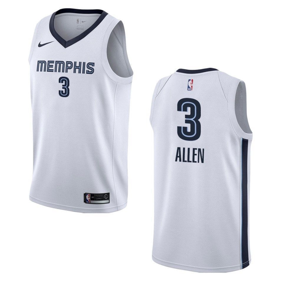 Men's Memphis Grizzlies 3 Grayson Allen Association Swingman Jersey - White - JS427 
