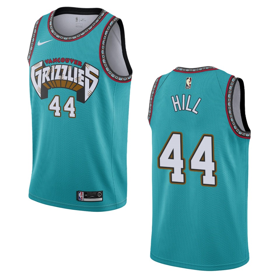 Men's Memphis Grizzlies #44 Solomon Hill Hardwood Classics Swingman Jersey - Teal