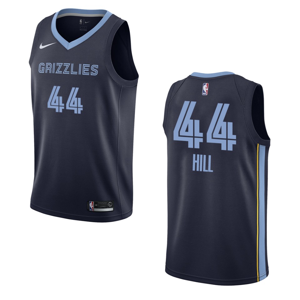Men's Memphis Grizzlies #44 Solomon Hill Icon Swingman Jersey - Navy