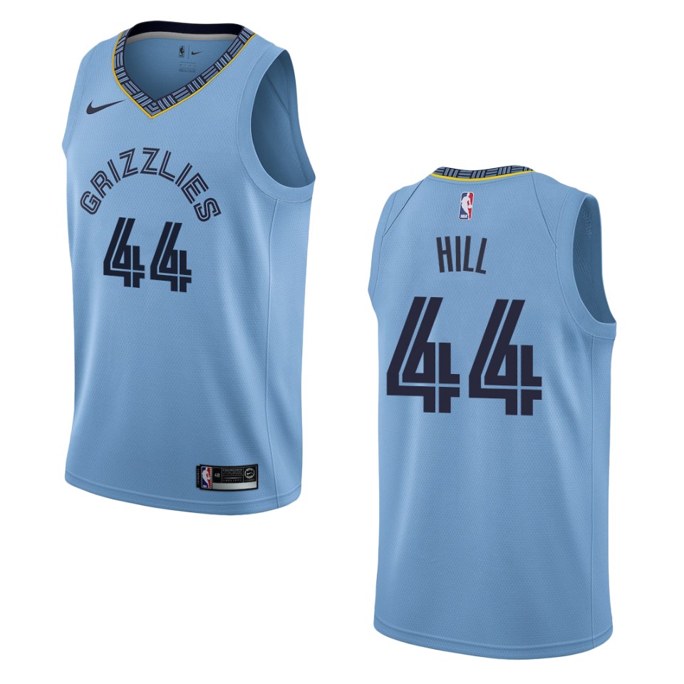 Men's Memphis Grizzlies #44 Solomon Hill Statement Swingman Jersey - Blue