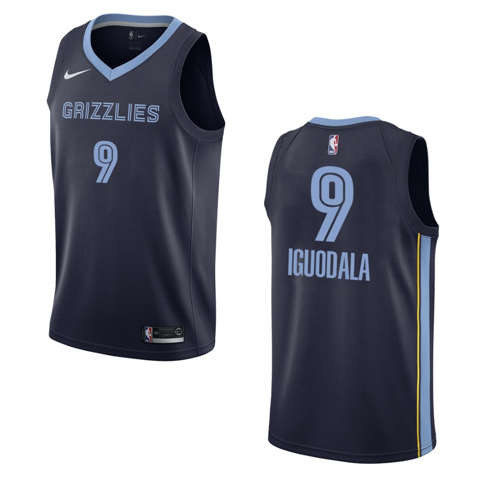 Men's Memphis Grizzlies #9 Andre Iguodala Icon Swingman Jersey - Navy