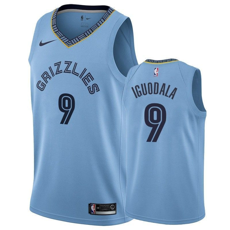 Men's Memphis Grizzlies Andre Iguodala 9 Statet Jersey - JS832 