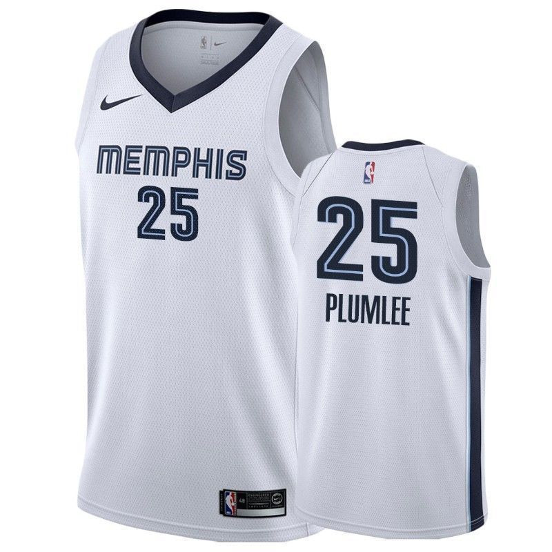 Men's Memphis Grizzlies Miles Plumlee 25 Association Jersey - JS488 