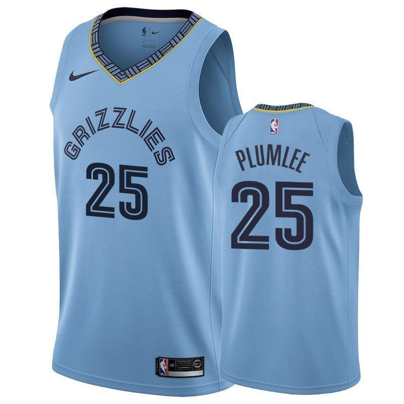 Men's Memphis Grizzlies Miles Plumlee 25 Statet Jersey - JS729 
