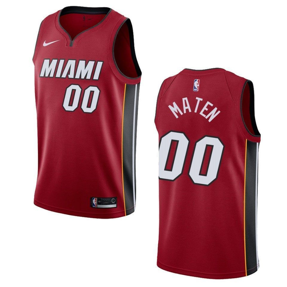 Men's Miami Heat 00 Yante Maten Statement Swingman Jersey - Red - JS558 