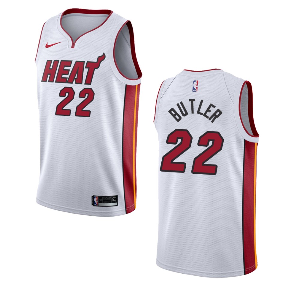 Men's Miami Heat #22 Jimmy Butler Association Swingman Jersey - White