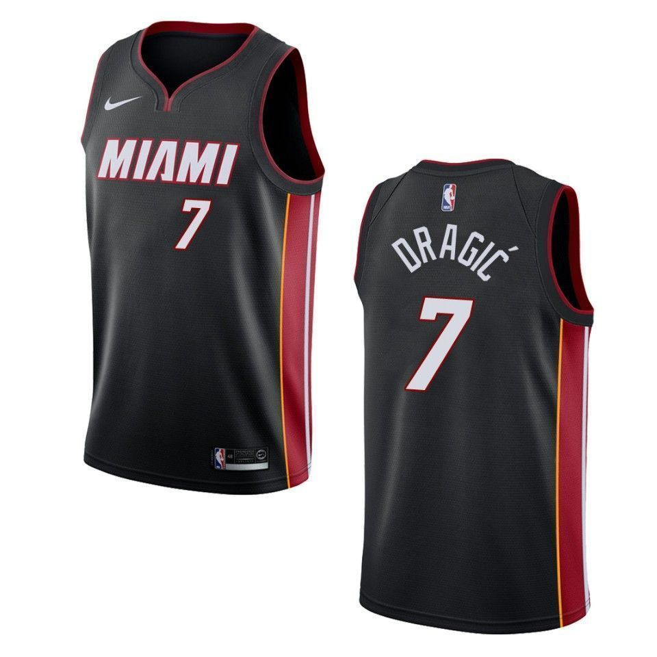 Men's Miami Heat 7 Goran Dragic Icon Swingman Jersey - Black - JS464 