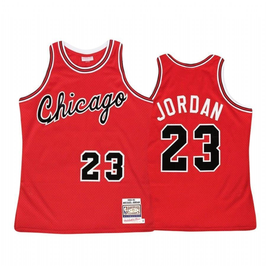 Men's Michael Jordan 23 Chicago Bulls Red Hardwood Classics Jersey - JS365 