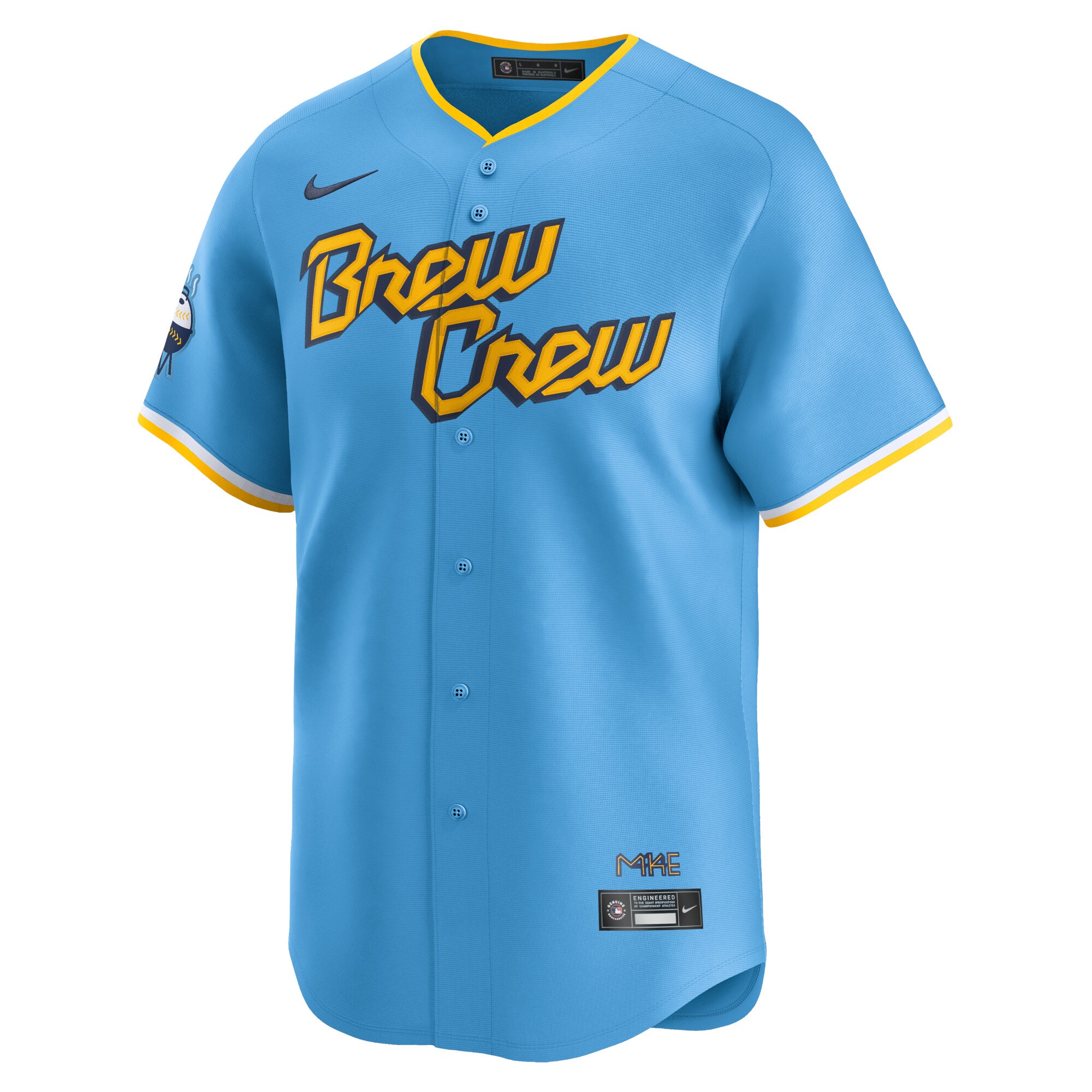 Alternative view of Men's Milwaukee Brewers Powder Blue City Connect Limited Jersey 