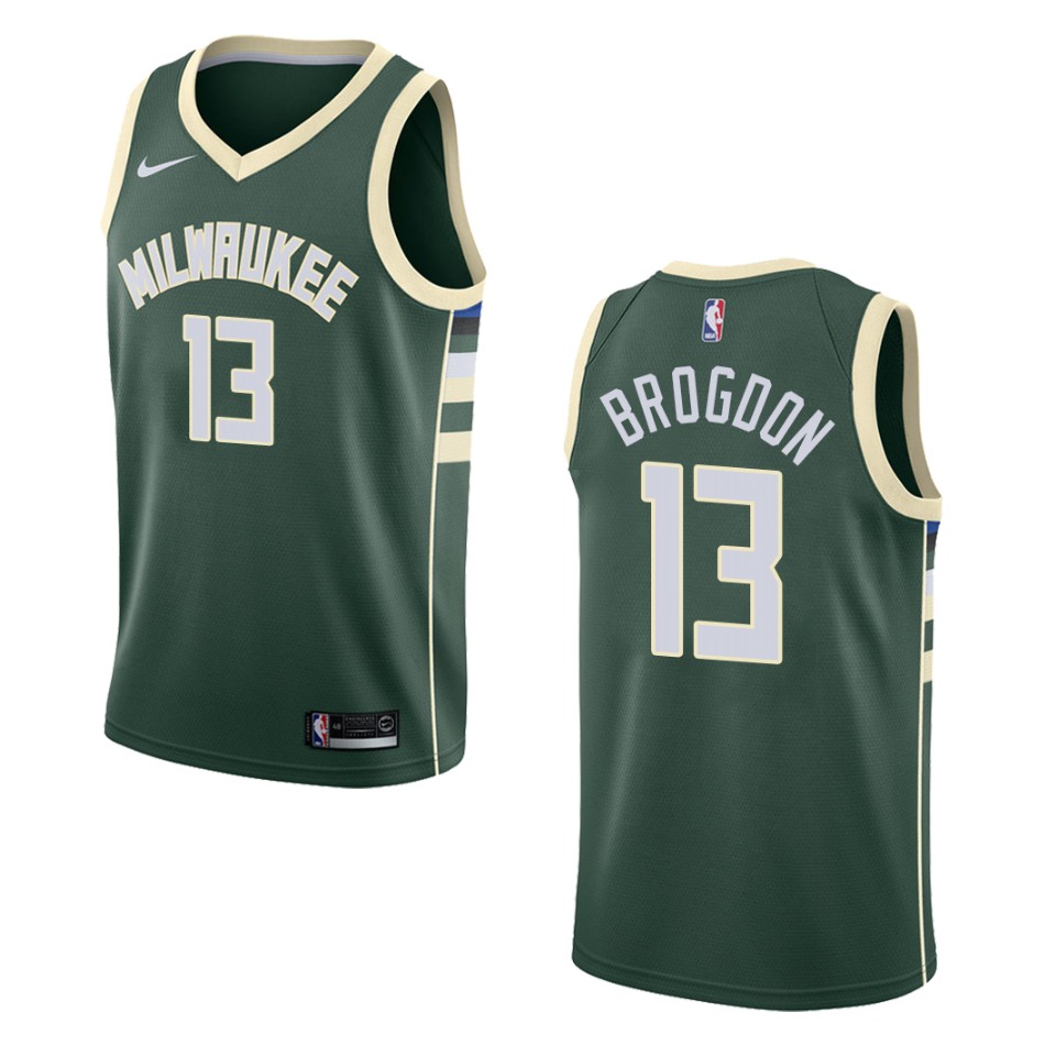 Men's Milwaukee Bucks #13 Malcolm Brogdon Icon Swingman Jersey - Green