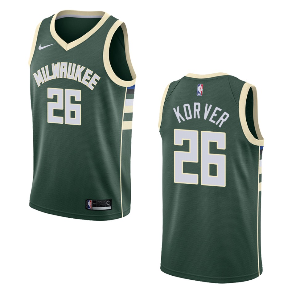 Men's Milwaukee Bucks #26 Kyle Korver Icon Swingman Jersey - Green