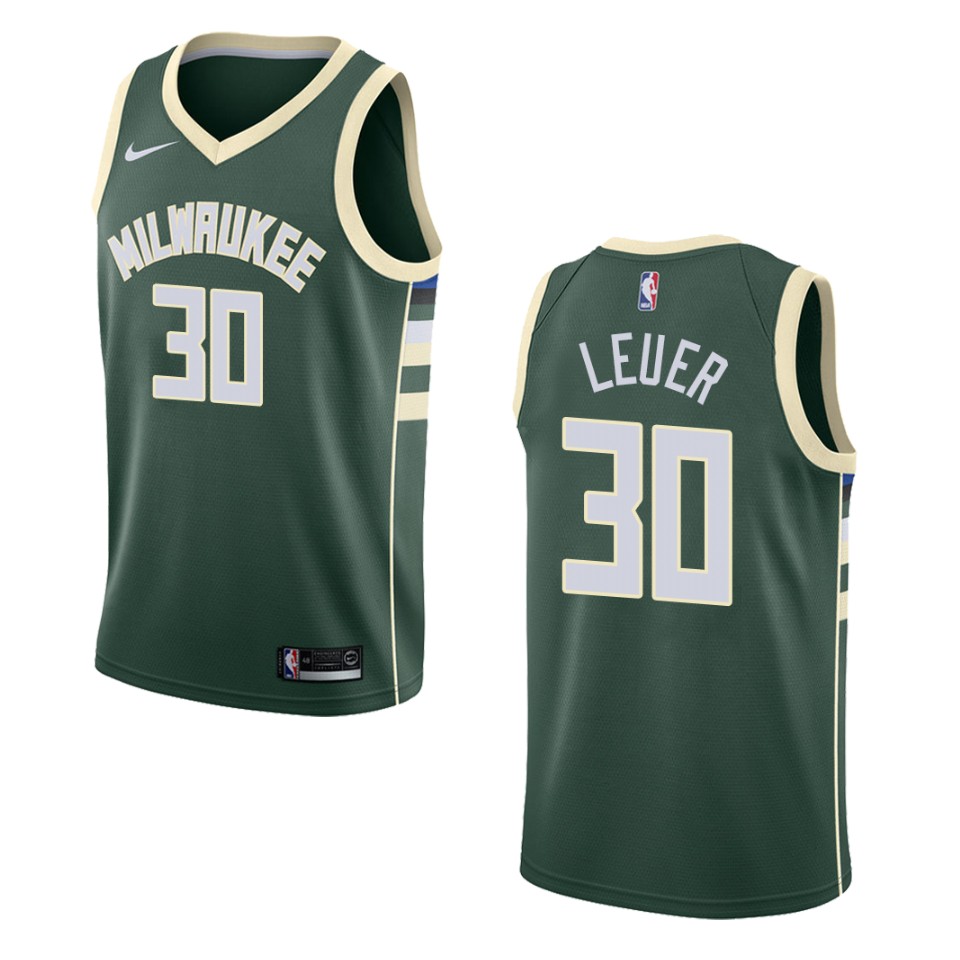 Men's Milwaukee Bucks #30 Jon Leuer Icon Swingman Jersey - Green
