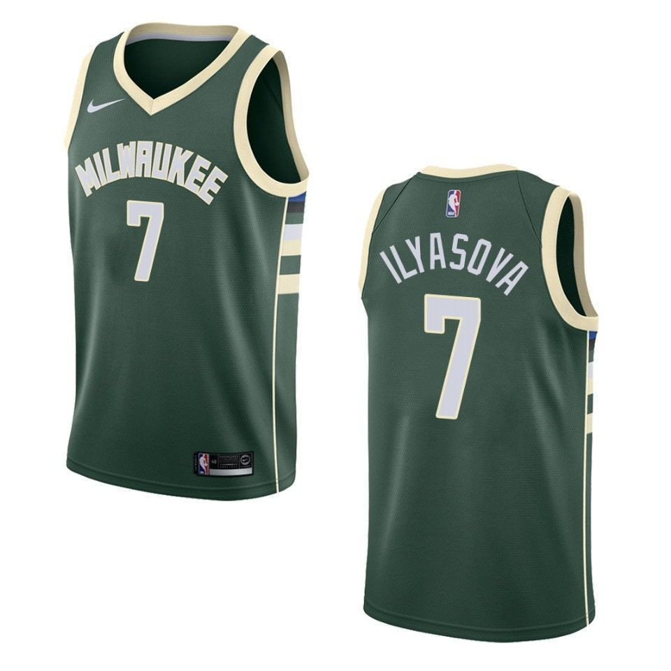 Men's Milwaukee Bucks 7 Ersan Ilyasova Icon Swingman Jersey - Green - JS325 