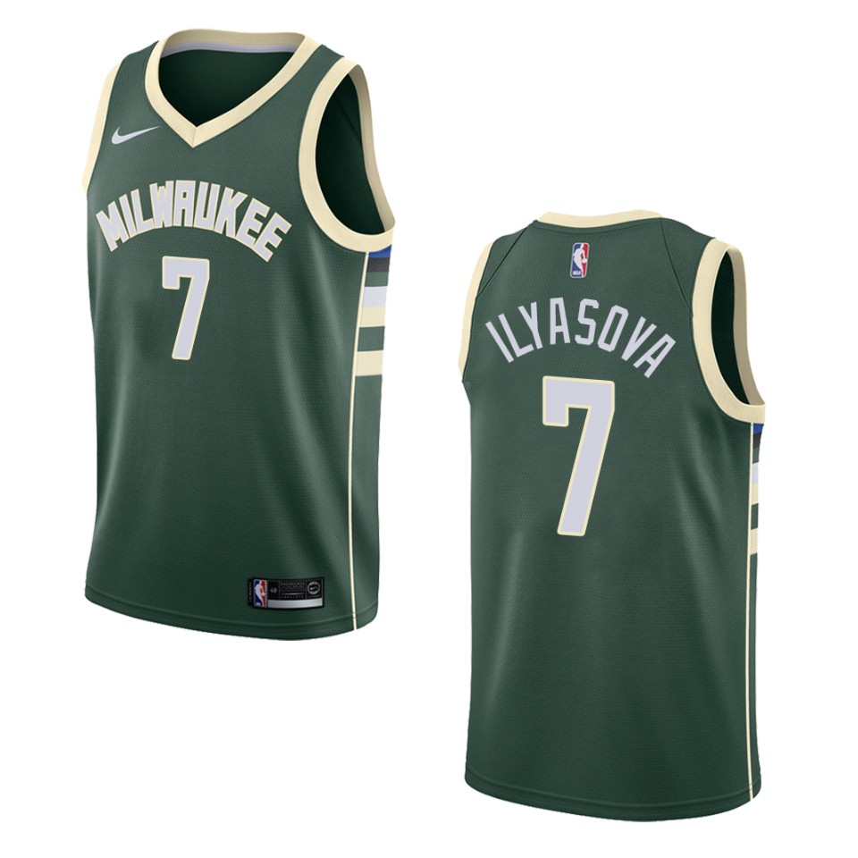 Men's Milwaukee Bucks #7 Ersan Ilyasova Icon Swingman Jersey - Green