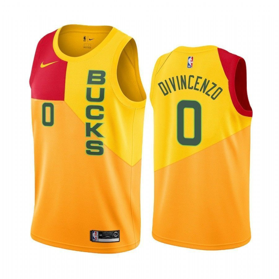 Men's Milwaukee Bucks Donte Divincenzo 0 City Men's Jersey - JS198 