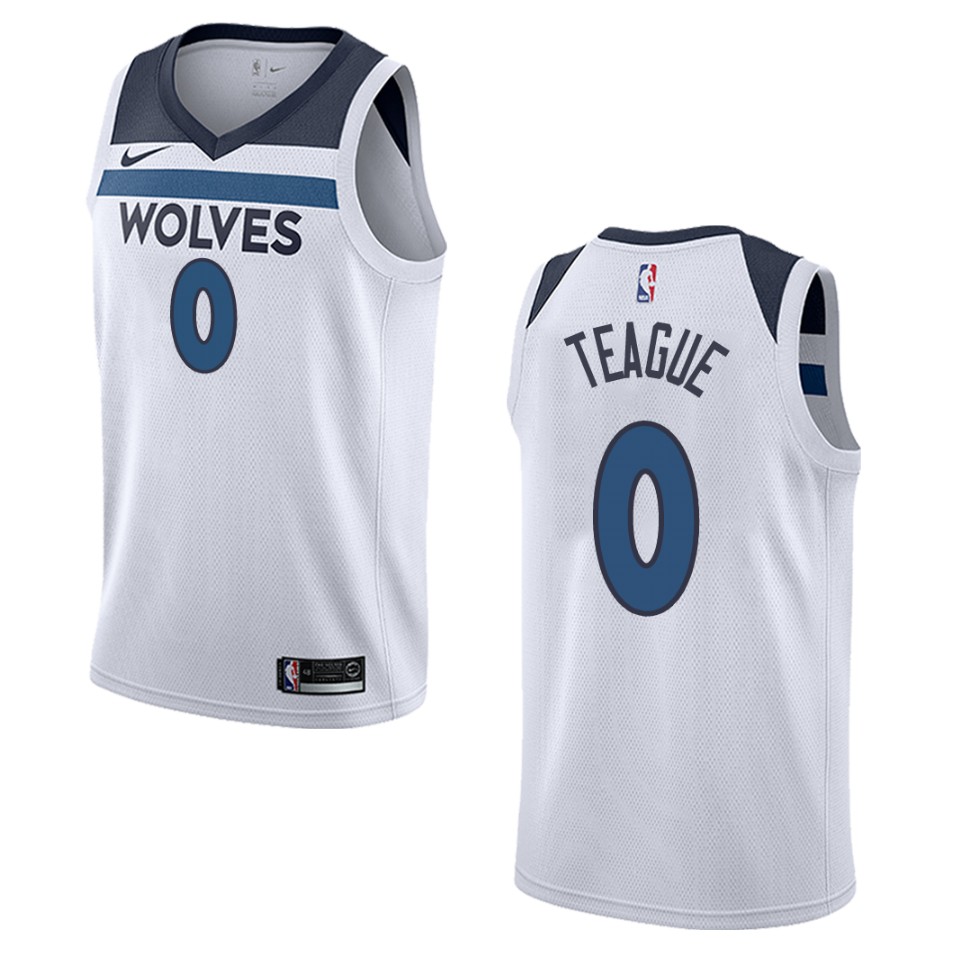 Men's Minnesota Timberwolves #0 Jeff Teague Association Swingman Jersey - White