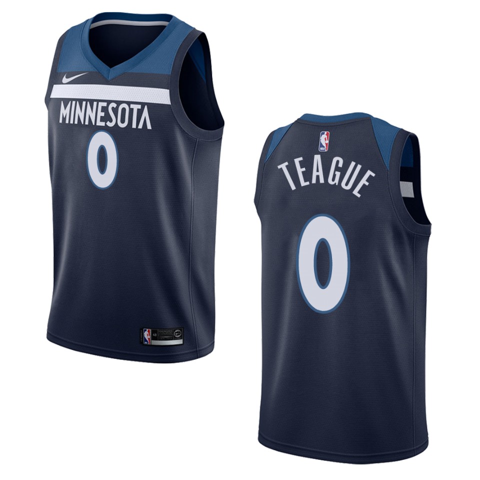 Men's Minnesota Timberwolves #0 Jeff Teague Icon Swingman Jersey - Navy