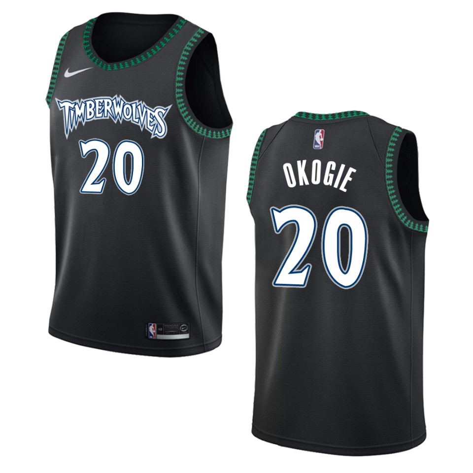 Men's Minnesota Timberwolves #20 Josh Okogie Classic Swingman Jersey - Black