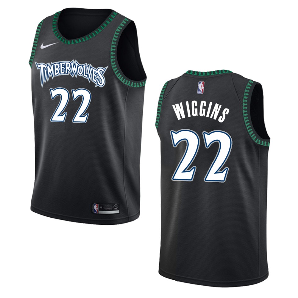 Men's Minnesota Timberwolves #22 Andrew Wiggins Classic Swingman Jersey - Black