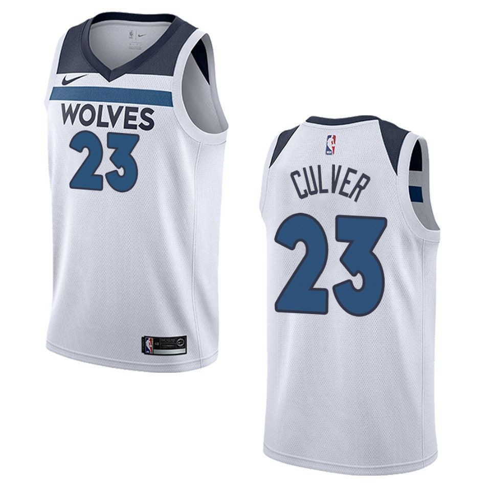 Men's Minnesota Timberwolves 23 Jarrett Culver Association Swingman Jersey - White - JS697 
