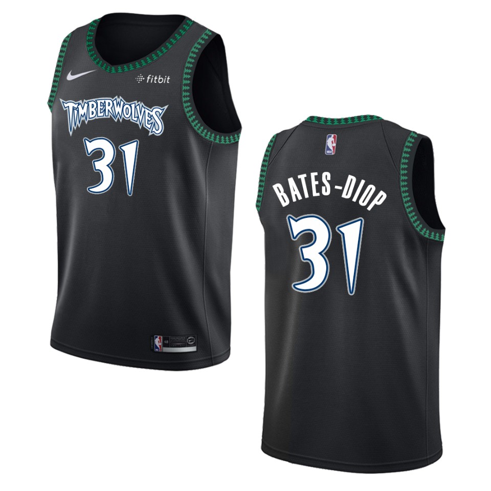 Men's Minnesota Timberwolves #31 Keita Bates-diop Classic Swingman Jersey - Black