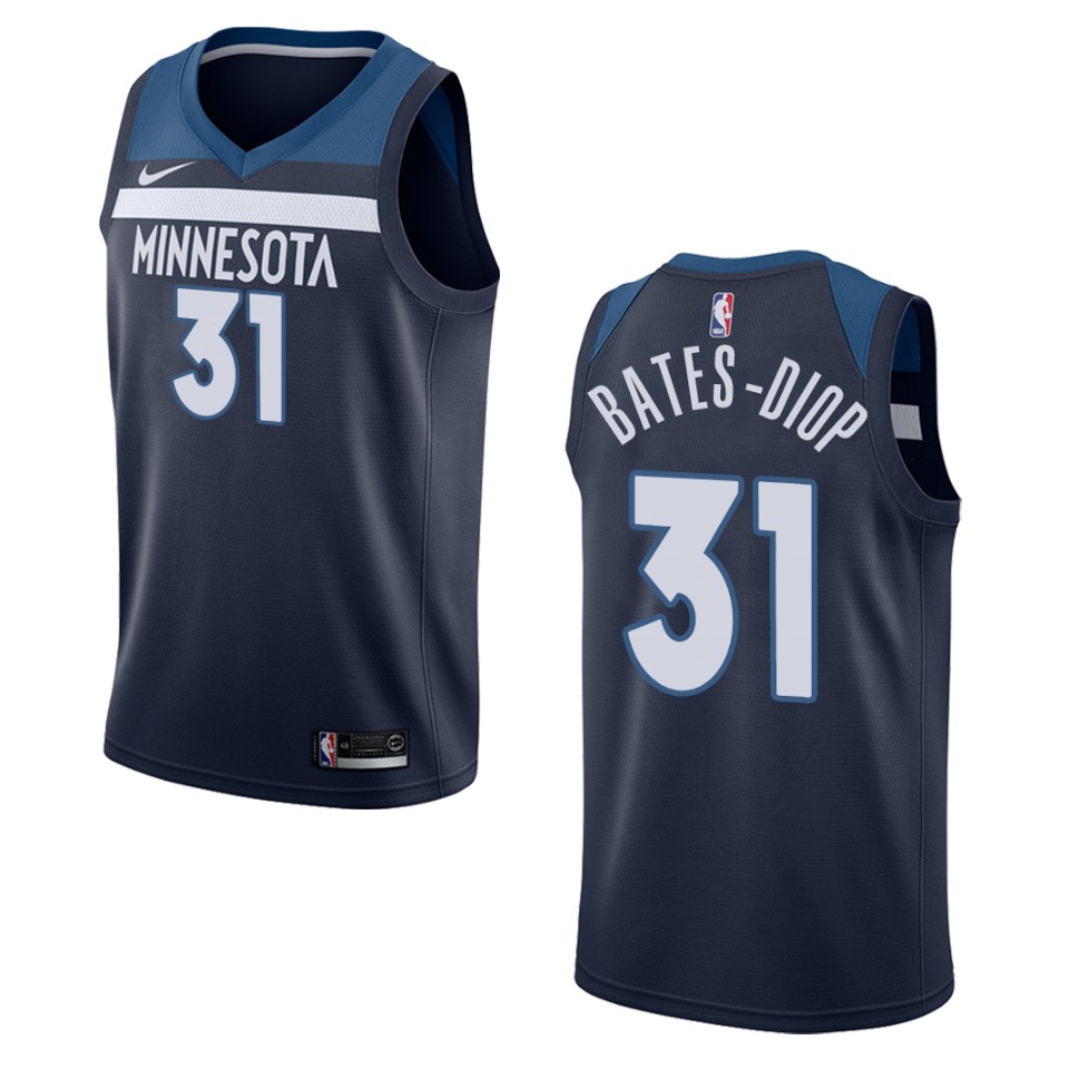 Men's Minnesota Timberwolves #31 Keita Bates-diop Icon Swingman Jersey - Navy
