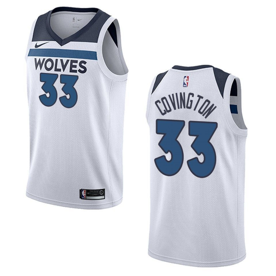 Men's Minnesota Timberwolves 33 Robert Covington Association Swingman Jersey - White - JS453 