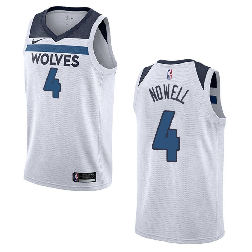 Men's Minnesota Timberwolves 4 Jaylen Nowell Association Swingman Jersey - White - JS161 