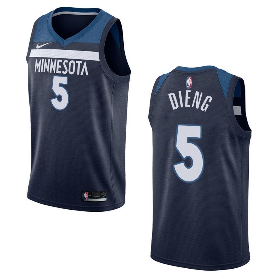 Men's Minnesota Timberwolves 5 Gorgui Dieng Icon Swingman Jersey - Navy - JS140 