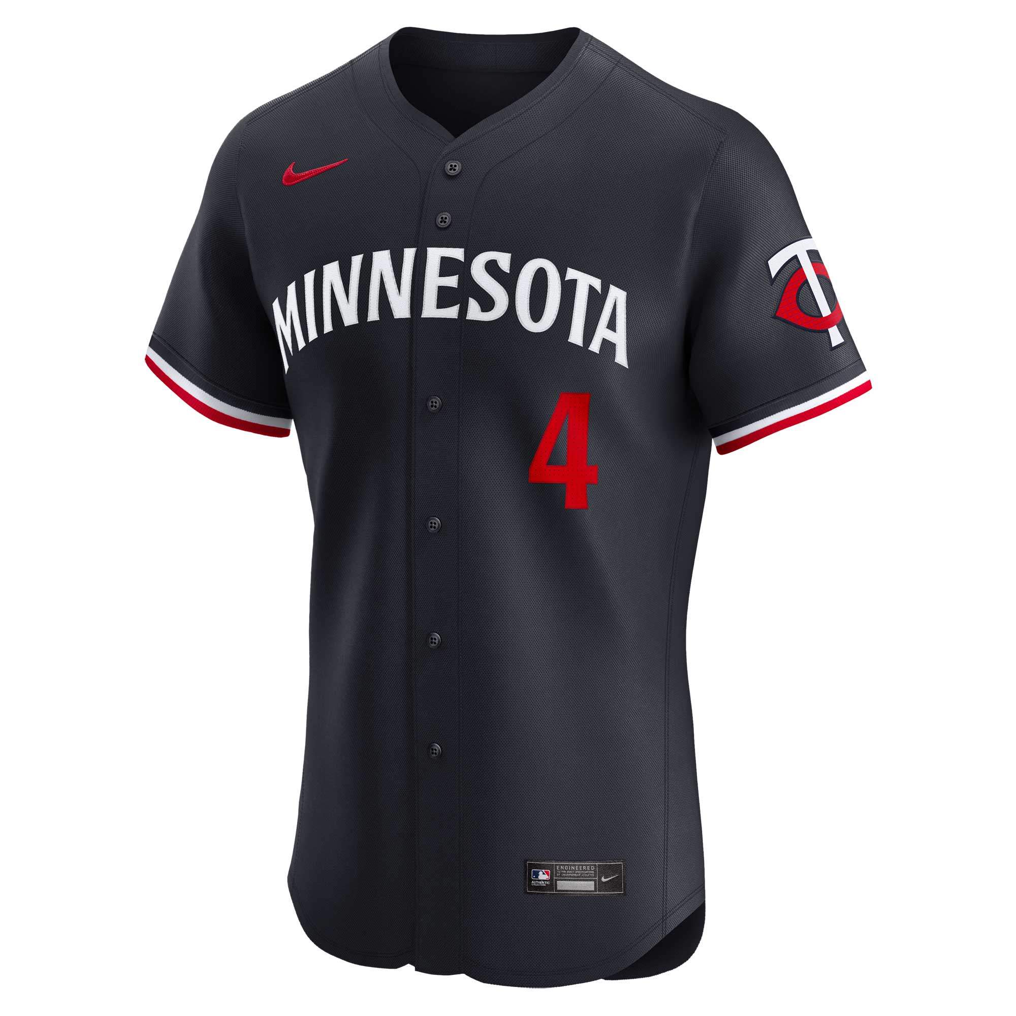 Alternative view of Men's Minnesota Twins Carlos Correa Navy Alternate Elite Player Jersey 
