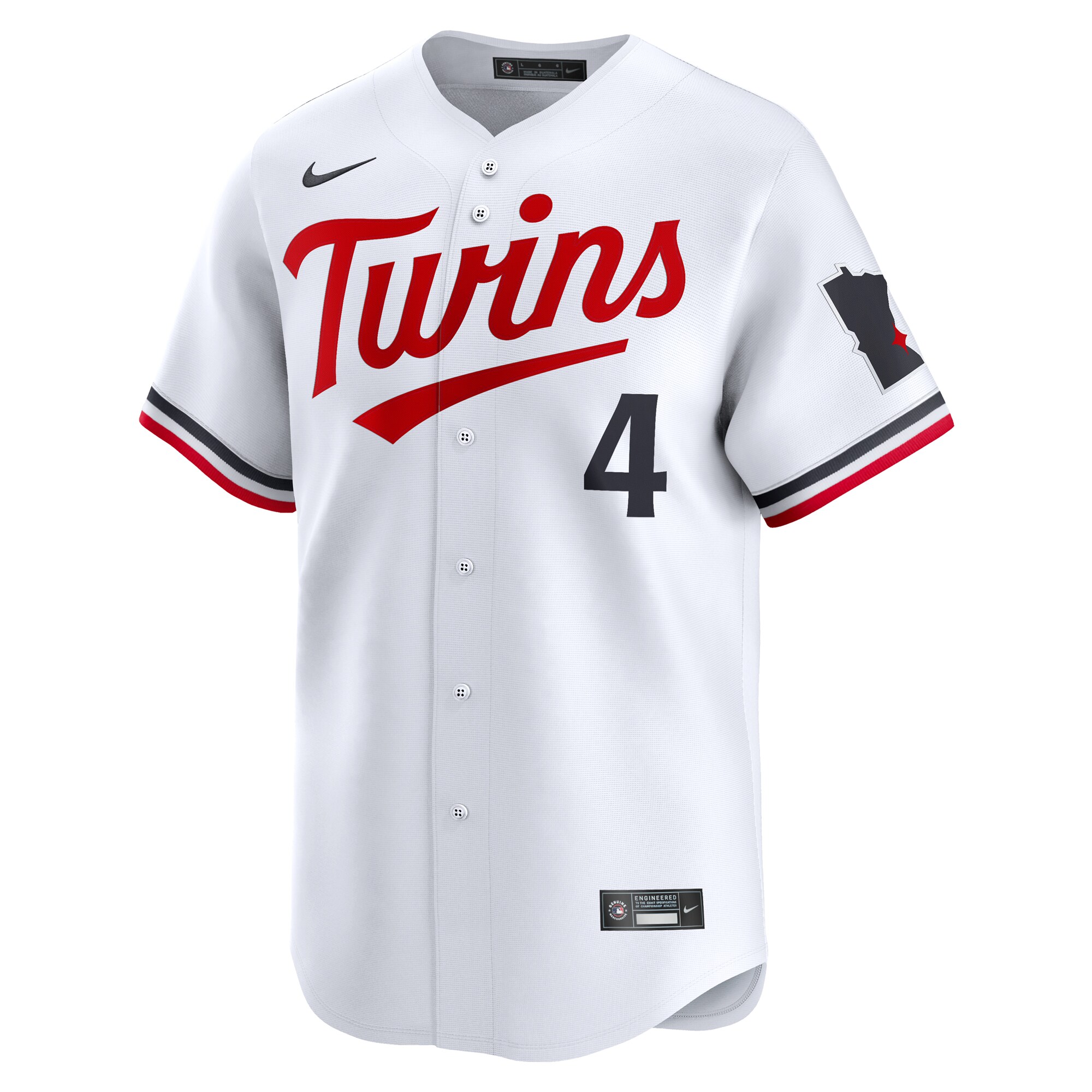 Alternative view of Men's Minnesota Twins Carlos Correa White Home Limited Player Jersey 