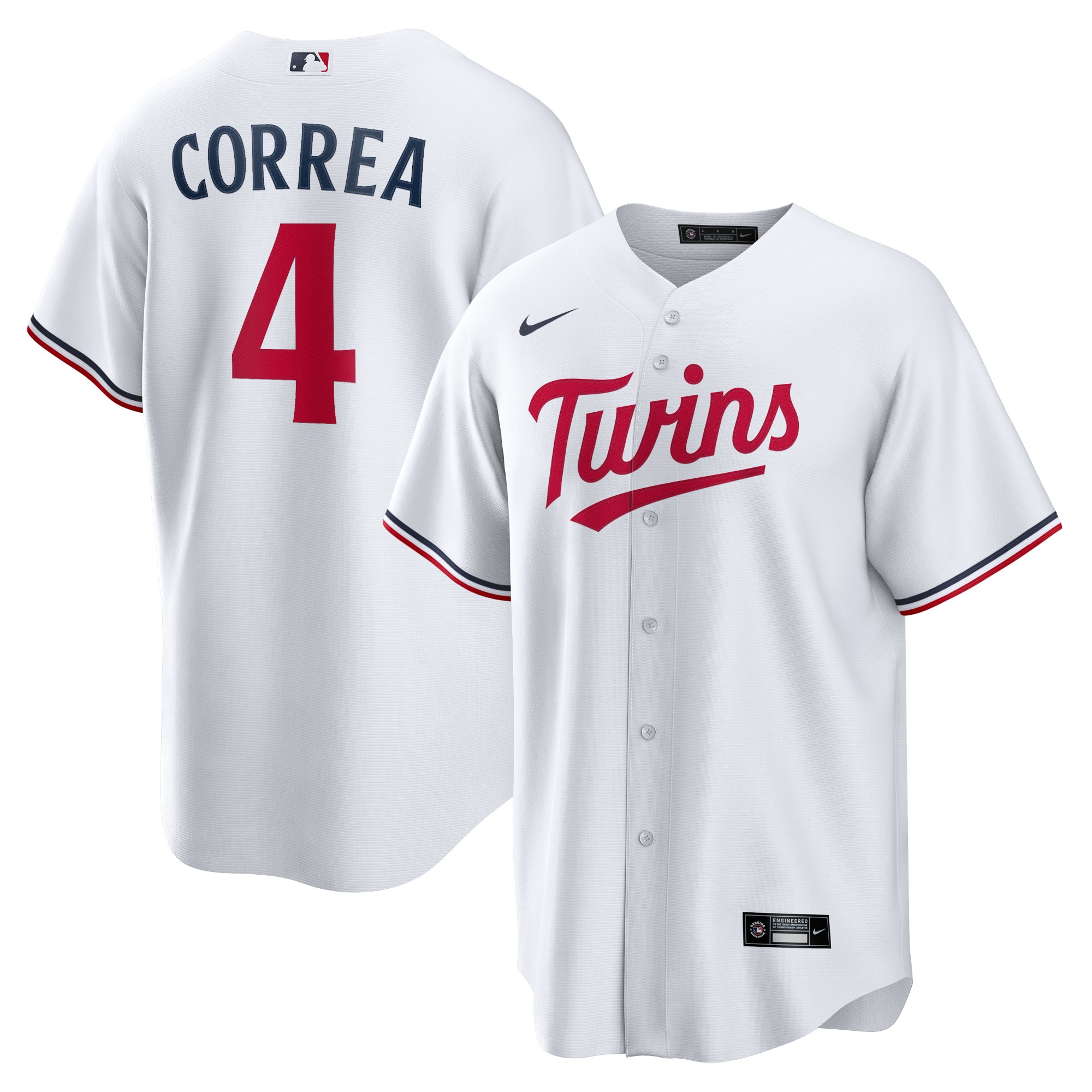 Men's Minnesota Twins Carlos Correa White Home Player Jersey 