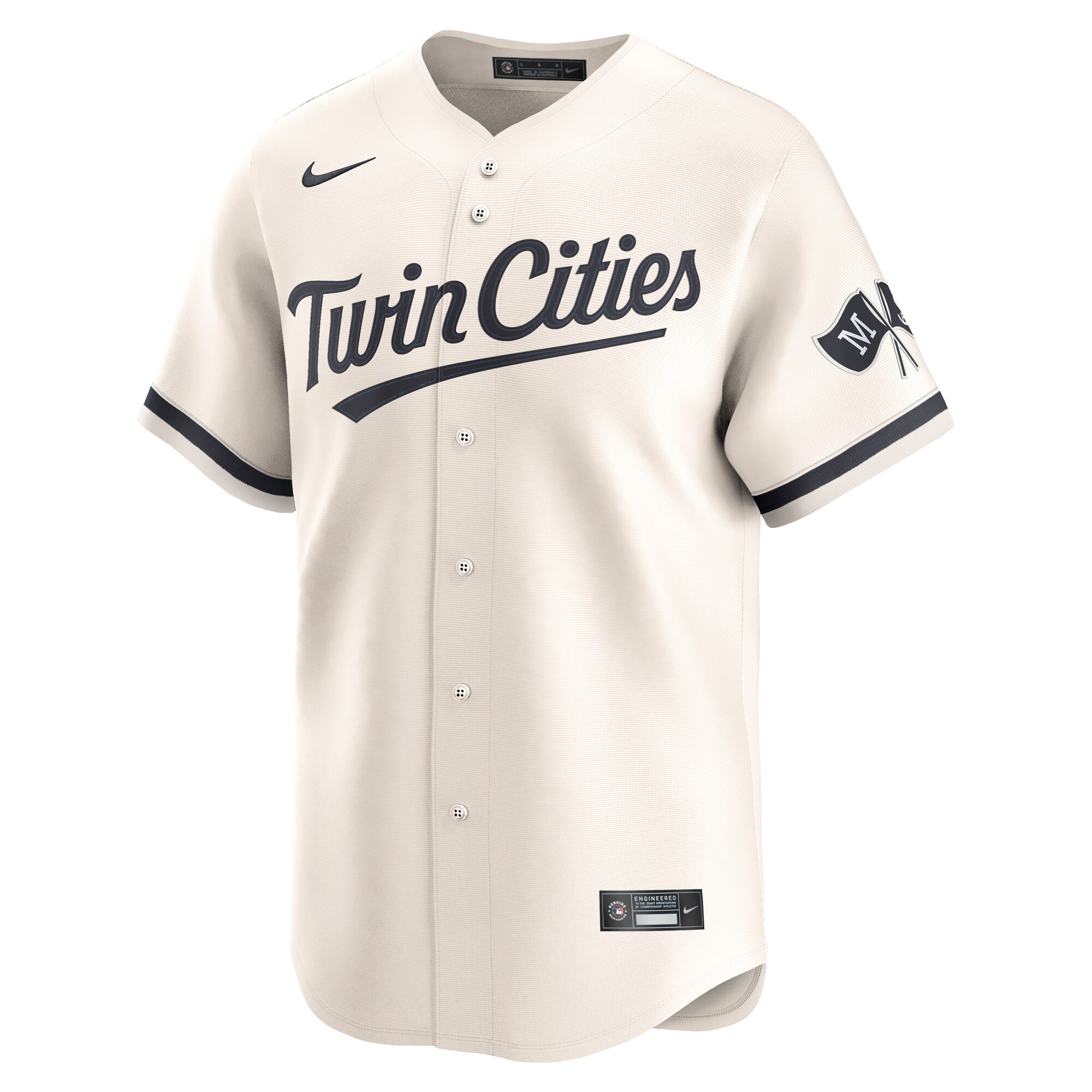 Alternative view of Men's Minnesota Twins Cream Alternate Limited Jersey 
