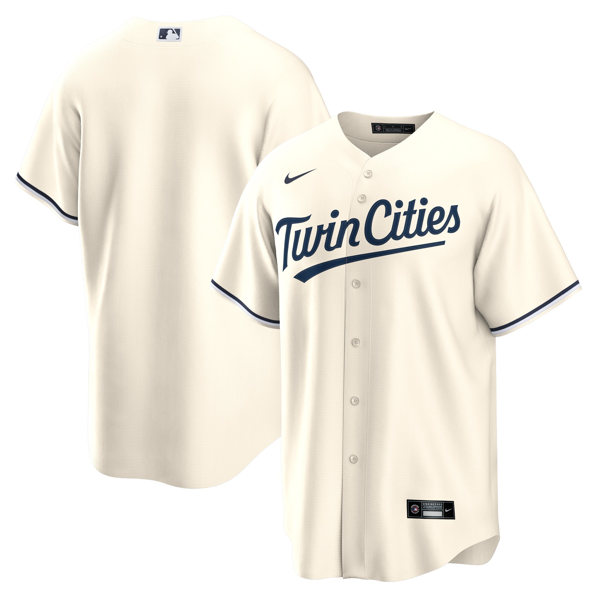 Men's Minnesota Twins Cream Alternate Team Jersey 