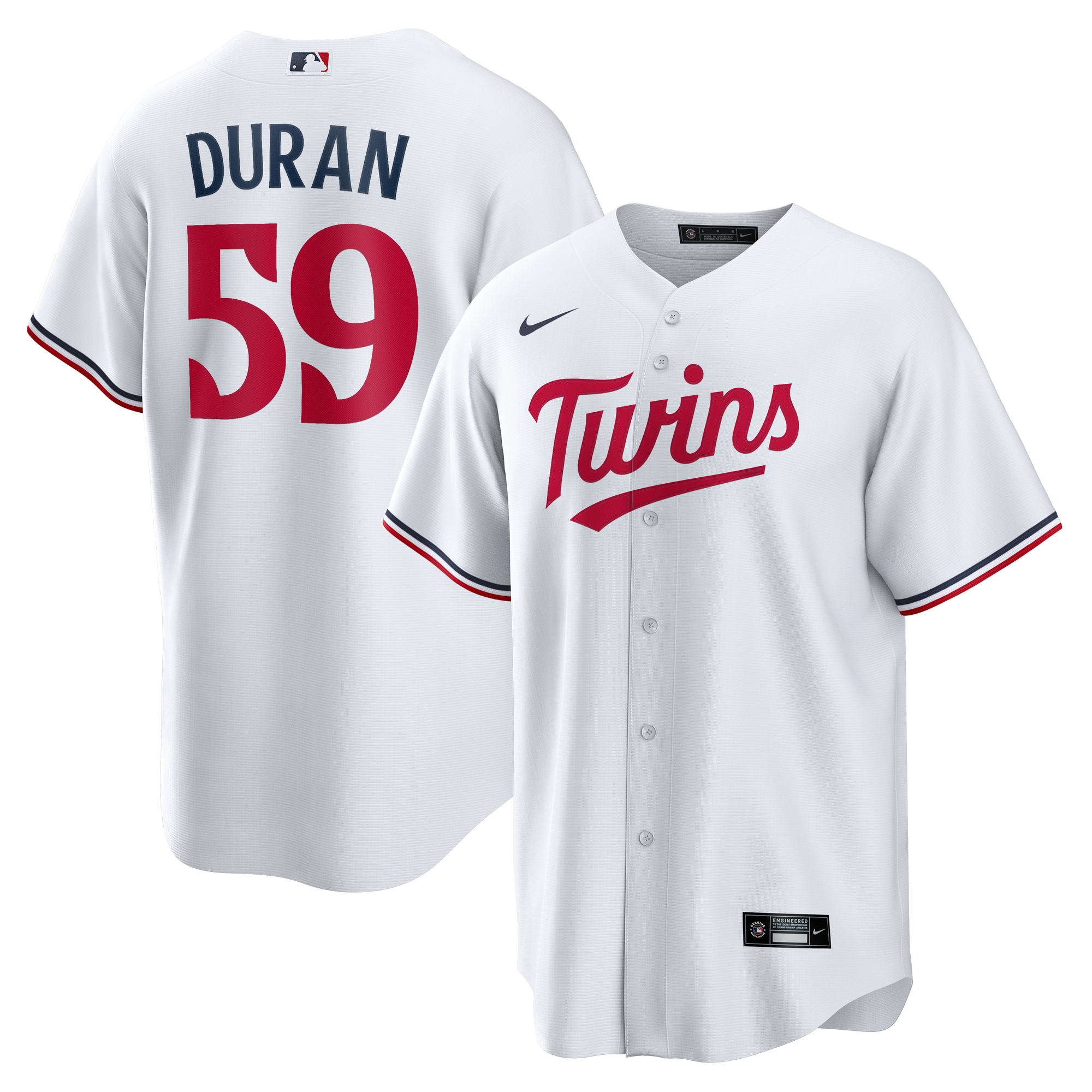 Men's Minnesota Twins Jhoan Duran White Home Jersey 