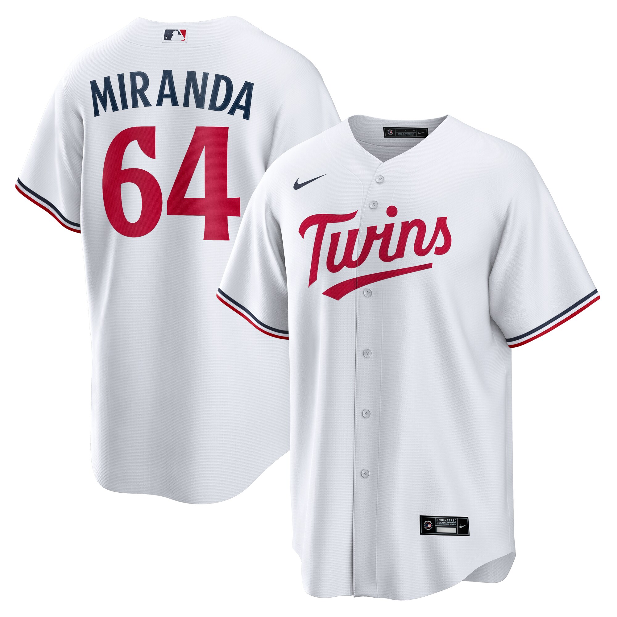 Men's Minnesota Twins Jose Miranda White Home Jersey 