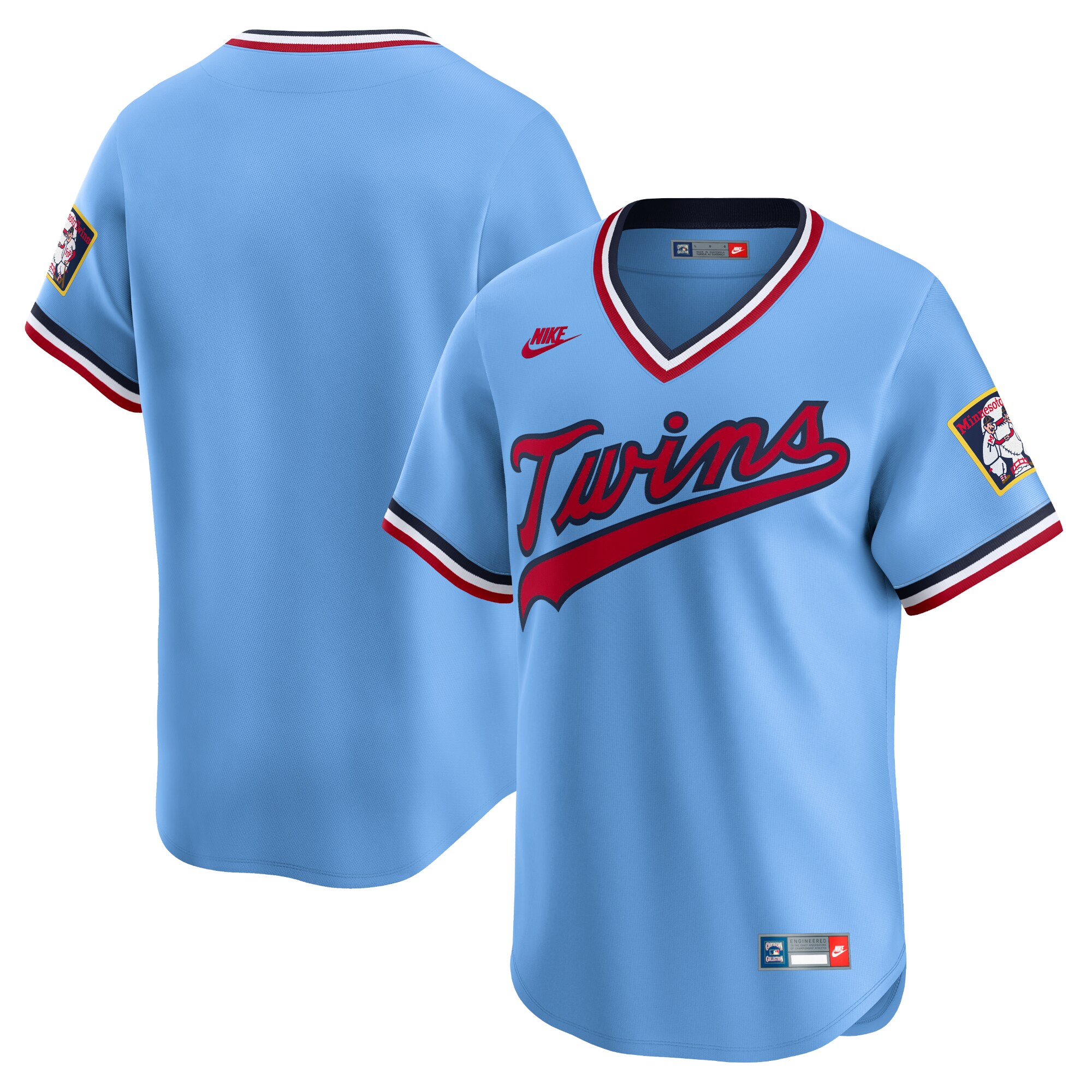 Men's Minnesota Twins Light Blue Cooperstown Collection Limited Jersey 